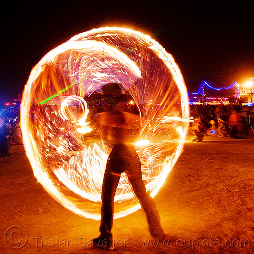 burning man - fire conclave - spinning fire ropes, burning man at night, circle, fire conclave, fire dancer, fire dancing, fire performer, fire ropes, fire spinning, night of the burn, ring, spinning fire
