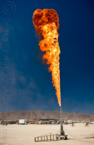 burning man - flamethrower - fire canon, fire cannon, flame thrower, fuel