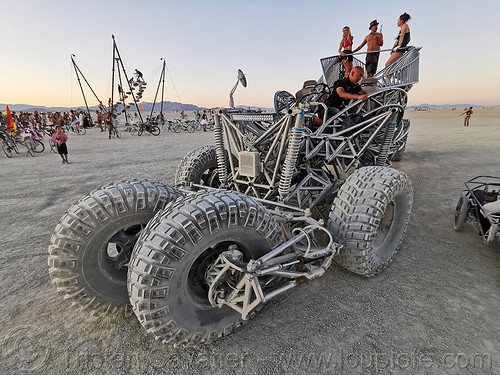 burning man - flux capacitor art car, burning man art cars, flux capacitor art car, henry chang, mutant vehicles