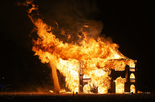 burning man - formation of a twister, backlight, burning man at night, dust devil, fire twisters, firenado, night of the burn, silhouettes, the man