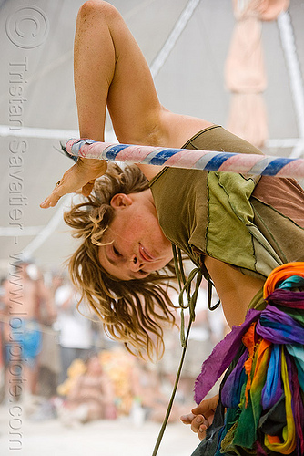 burning man - gabrielle with hula hoop, woman