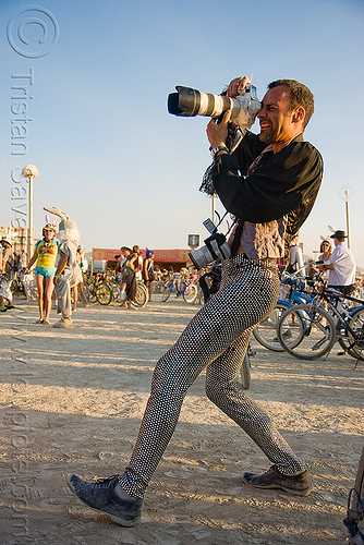 burning man - german photographer - hannes, camera, hannes, man, photographer, zoom lens