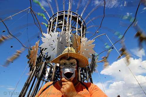 burning man - homouroboros, man, mask, monkey, strobe monkeys