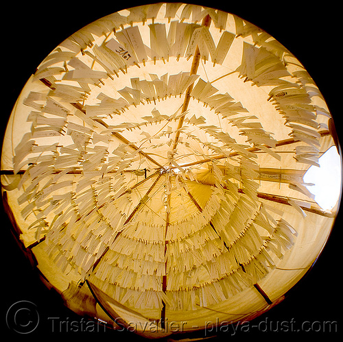 burning man - inside the constitution tipi, art installation, circular fisheye lens, constitution tipi, flag, self evidence