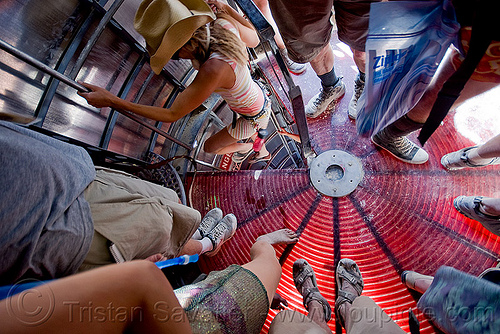 burning man - inside the raygun gothic rocket, art installation, inside, interior, raygun gothic rocket, raygun rocket, space ship