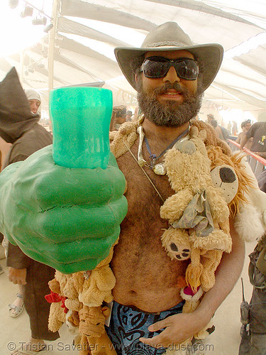 burning man - jon surviving the dust storm in center camp, dust storm, hat, man, sunglasses