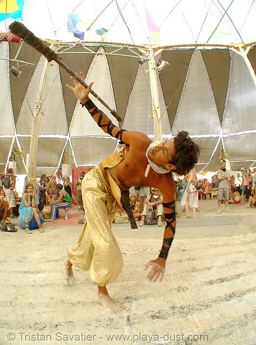 burning man - keith aka srikanta, keith, spinning staff, srikant, srikanta