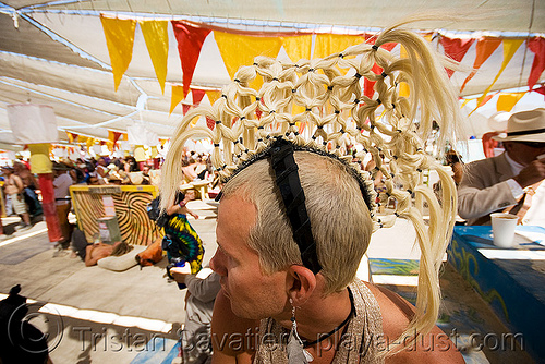 burning man - knotted hair, knotted, man