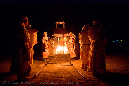 burning man - lamplighter's lantern - fire conclave, burning man at night, fire conclave, lamplighters, lantern, night of the burn