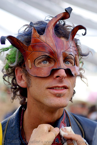 burning man - leather mask - ricardo, leather, man, mask, ricardo