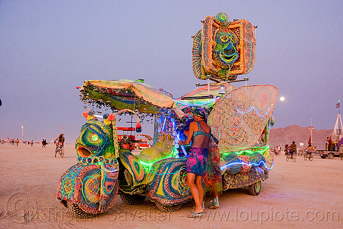 burning man - lunapillar art car, art car, burning man art cars, lunapillar, mutant vehicles