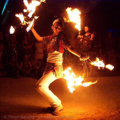 burning man - maqi aka lauraleye dancing with fire flies, burning man at night, fire dancer, fire dancing, fire flies, fire performer, fire spinning, hilauraly, lauraleye, maqi, woman