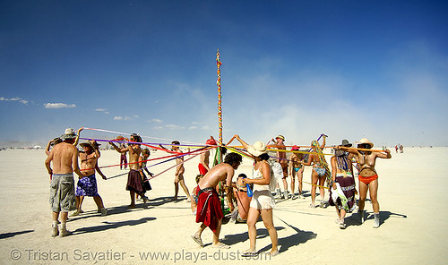 burning man - may pole (a celtic tradition), art installation, celtic, irish, maypole, poll, spring pole