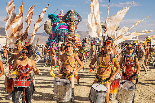 burning man - mazu marching band, brazilian drums, drummers, marching band, mazu camp, samba reggae