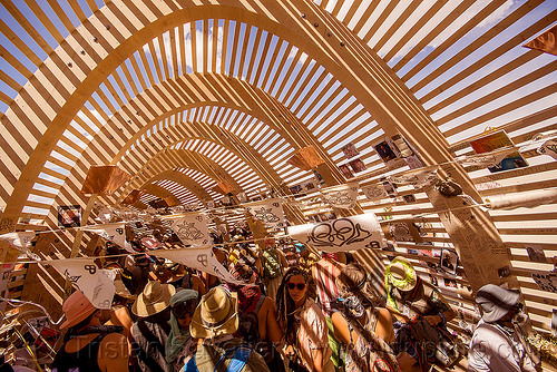 burning man - mementos in the temple of promise, architecture, burning man temple, inside, interior, temple of promise