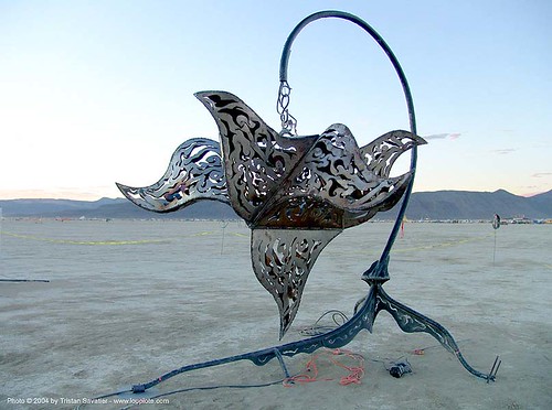 burning man - merope - the seven sisters by the flaming lotus girls, art installation, flaming lotus, merope, the seven sisters