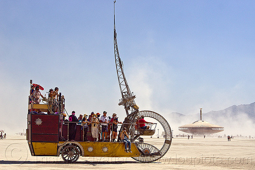 burning man - pirate ship - clock ship tere, art car, burning man art cars, c.s. tere, clock ship tere, mutant vehicles, the lost machine