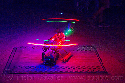 burning man - rc heli shooting aerial video - copter kids, burning man at night, copter kids, drone, filming, flying, heli, landing pad, led lights, rc camera, remote controlled camera, remote controlled helicopter, single rotor, uav, unmaned aerial vehicle, video camera