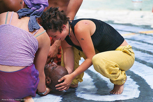 burning man - rian - center camp cafe labyrinth, laying down, man, rian, ryan, woman