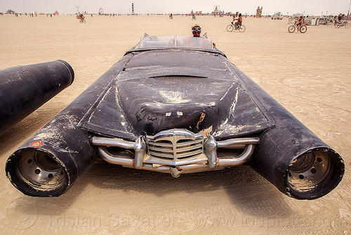 burning man - rocket car by david best, art car, burning man art cars, mutant vehicles, rocket car