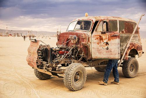 burning man - rusty truck - mutant vehicle, art car, burning man art cars, mutant vehicles, rusty, truck