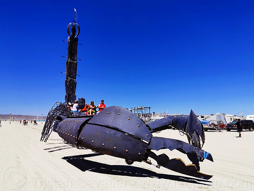 burning man - scorpion art car, art car, burning man art cars, mutant vehicles