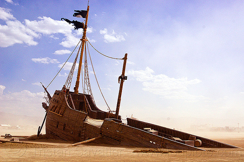 burning man - shipwreck, art installation, gallion, la llorona, shipwreck