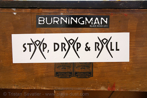 burning man - stop, drop and roll