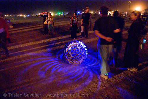 burning man - swarm, art installation, burning man at night, glowing, spider, swarm