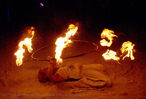 burning man - tamara aka "bliss", burning man at night, fire dancer, fire dancing, fire performer, fire spinning