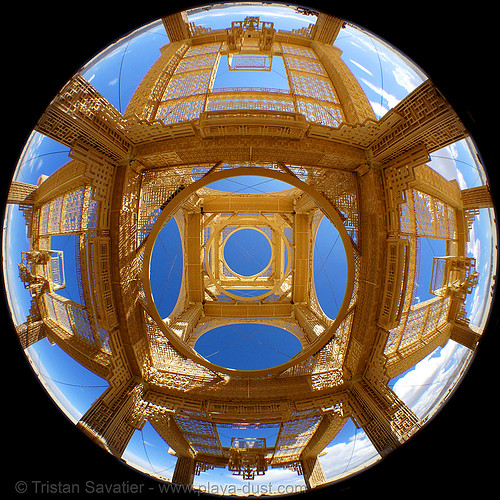 burning man - temple of forgiveness, burning man temple, circular fisheye lens, temple of forgiveness