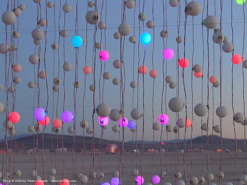 burning man - the cubatron by mark lottor, art installation