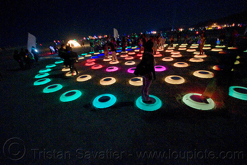 burning man - the pool by jen lewin, art installation, burning man at night, jen lewin, the pool