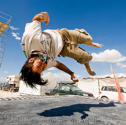 burning man - trampoline, campoline, flips, jordan campbell, jumper, man, trampoline