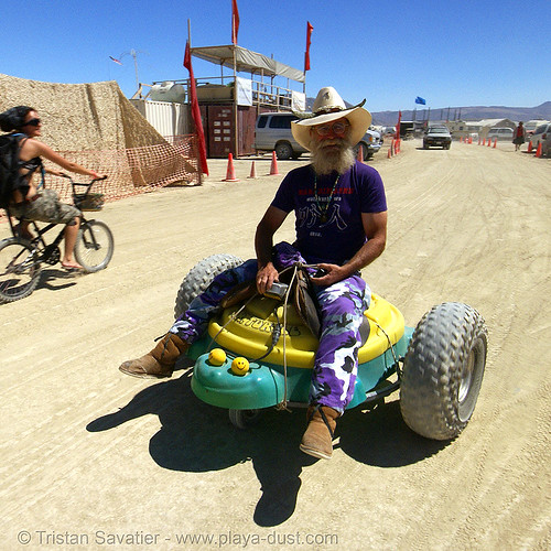 burning man - tricycle, beard, drift trike, hat, man, trike drifting, turtle tricycle, turtle trike