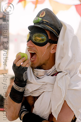 burning man - valero, apple, goggles, man, valero