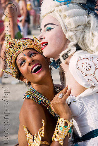 burning man - women, annie, attire, belly dancer, burning man outfit, fashion, girls, monticello, queen marie antoinette, wig, women, yanina