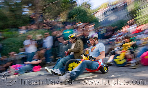 byobw - "bring your own big wheel" race - toy tricycles (san francisco), big wheel, drift trikes, moving fast, potrero hill, race, speed, speeding, toy tricycle, toy trike, trike-drifting