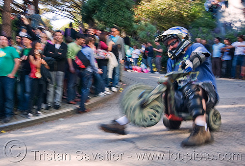 byobw - "bring your own big wheel" race - toy tricycles (san francisco), big wheel, drift trikes, full face helmet, motorcycle helmet, moving fast, potrero hill, race, speed, speeding, toy tricycle, toy trike, trike-drifting