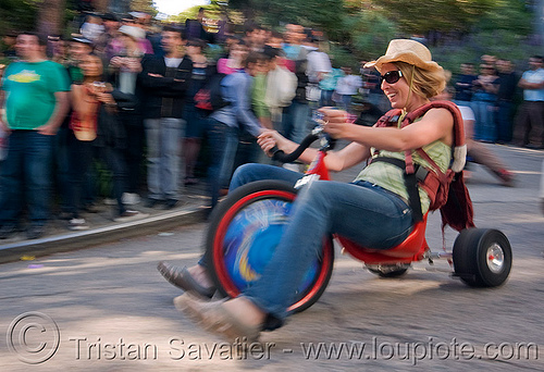 byobw - "bring your own big wheel" race - toy tricycles (san francisco), big wheel, drift trikes, moving fast, potrero hill, race, speed, speeding, toy tricycle, toy trike, trike-drifting