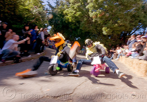 byobw - "bring your own big wheel" race - toy tricycles (san francisco), big wheel, byobw 2011, drift trikes, moving fast, potrero hill, race, speed, speeding, toy tricycle, toy trike, trike-drifting