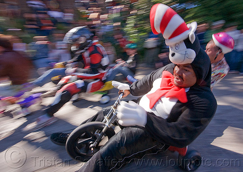 byobw - "bring your own big wheel" race - toy tricycles (san francisco), big wheel, byobw 2011, dr seuss costume, drift trikes, moving fast, potrero hill, race, speed, speeding, toy tricycle, toy trike, trike-drifting