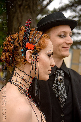 calamity lulu and neil girling (aka mr nightshade) - burning man decompression, calamity lulu, man, mr. nightshade, necklace, neil girling, the blight, woman