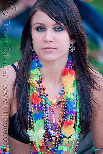 candy kid girl with necklaces, clothing, fashion, kandi kid, kandi raver, lovevolution, raver outfits, woman