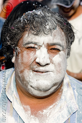 carnaval - carnival in jujuy capital (argentina), andean carnival, argentina, carnaval de la quebrada, jujuy capital, man, noroeste argentino, san salvador de jujuy, talk powder