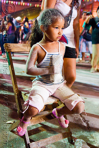 carnaval - carnival in jujuy capital (argentina), andean carnival, argentina, carnaval de la quebrada, chair, child, jujuy capital, kid, little girl, noroeste argentino, san salvador de jujuy, talk powder