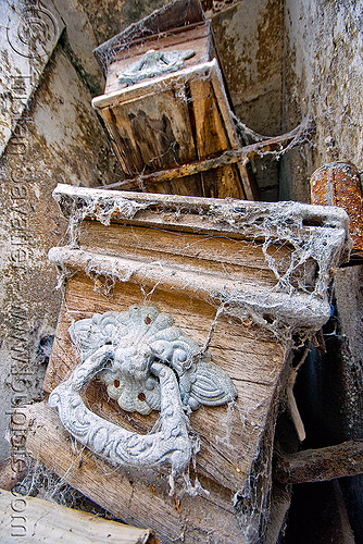 caskets in abandoned tomb - crypt - recoleta cemetery (buenos aires), argentina, buenos aires, caskets, coffins, crypt, grave, graveyard, recoleta cemetery, tomb, vault