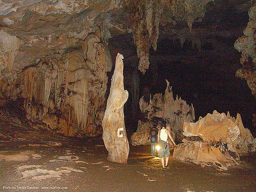 cave formations in natural cave - thailand, cave formations, cavers, caving, concretions, natural cave, speleothems, spelunkers, spelunking