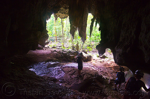 caving in mulu - racer cave (borneo), borneo, cave formations, cave mouth, cavers, caving, concretions, gunung mulu national park, malaysia, natural cave, racer cave, speleothems, spelunkers, spelunking, stalactites