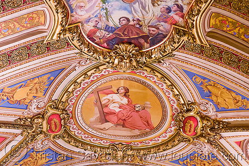 ceiling of the cathedral (córdoba, argentina), argentina, cathedral, ceiling, church, cordoba capital, córdoba capital, frescoes, noroeste argentino, painting